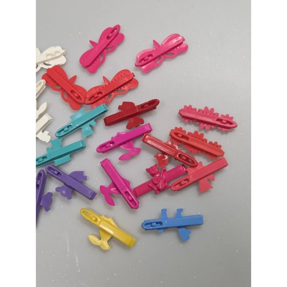 Vintage Goody Plastic Hair Barrettes 70ʼs 80ʼs Poodle Duck Cats Snap Tight Lot